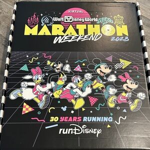 Disney Walt Disney World Virtual Marathon Weekend 2023 Box - Black/Pink/Yellow